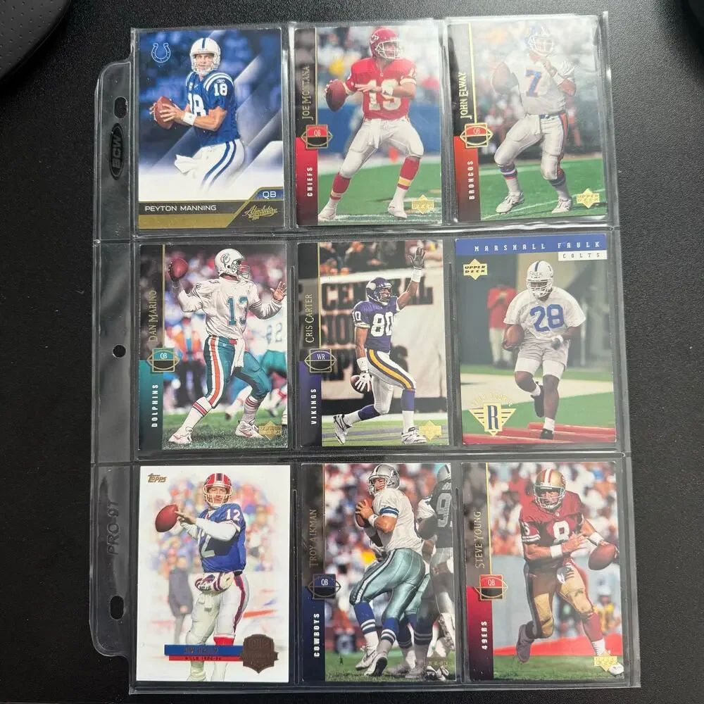 NFL Trading Cards Lot of 9 Various Cards‎